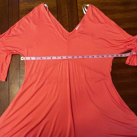 NWT Ella Moss Retro Maternity Blouse 3/4 Length Flutter Sleeve Bell Sleeve Large - Picture 3 of 11